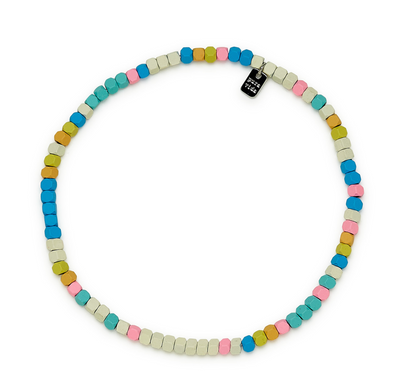 Bahama Bead Stretch Anklet - Silver