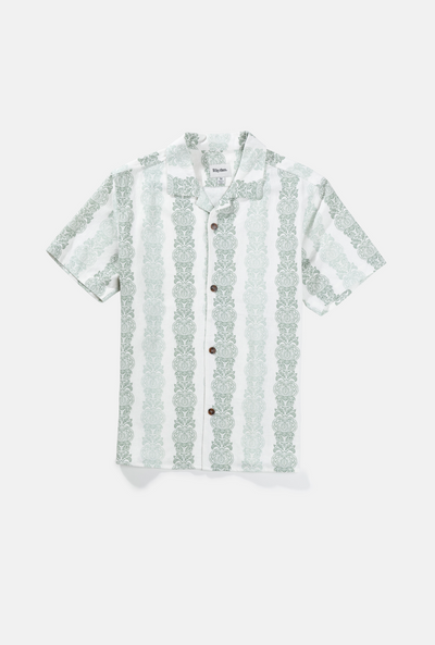 Pineapple Stripe Button Up - Sage