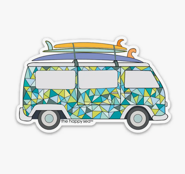 3" VW Surf Van Sticker