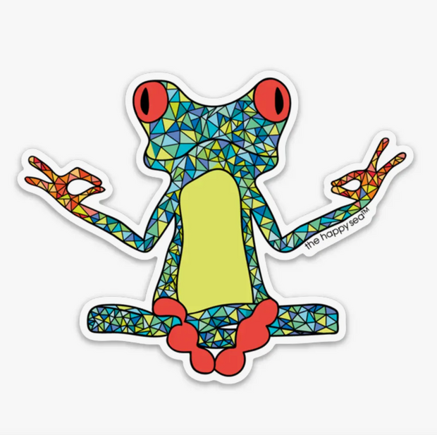 3" Yoga Frog Sticker