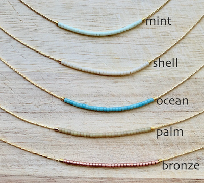 Thin Minimalist Necklace - Shell
