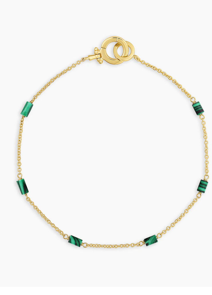 Tatum Bead Bracelet - Malachite Green