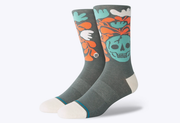 Skelly Nelly Crew Socks - Teal