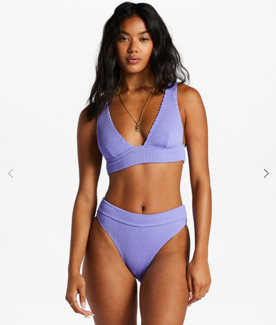 Summer High Remi Plunge Bikini Top - Violet Cove