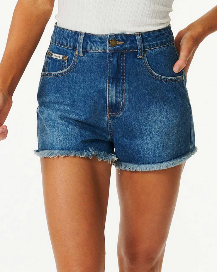 Amy High Waist Short - Dark Blue