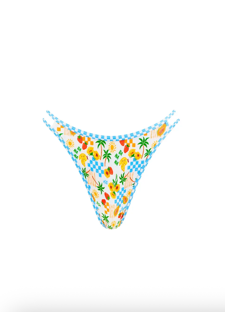 Twin Strap Cheeky Bikini Bottom - Suncatcher