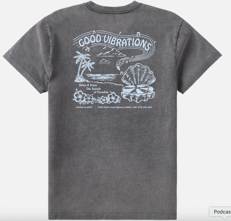 Vibrations Tee - Black Sand Wash