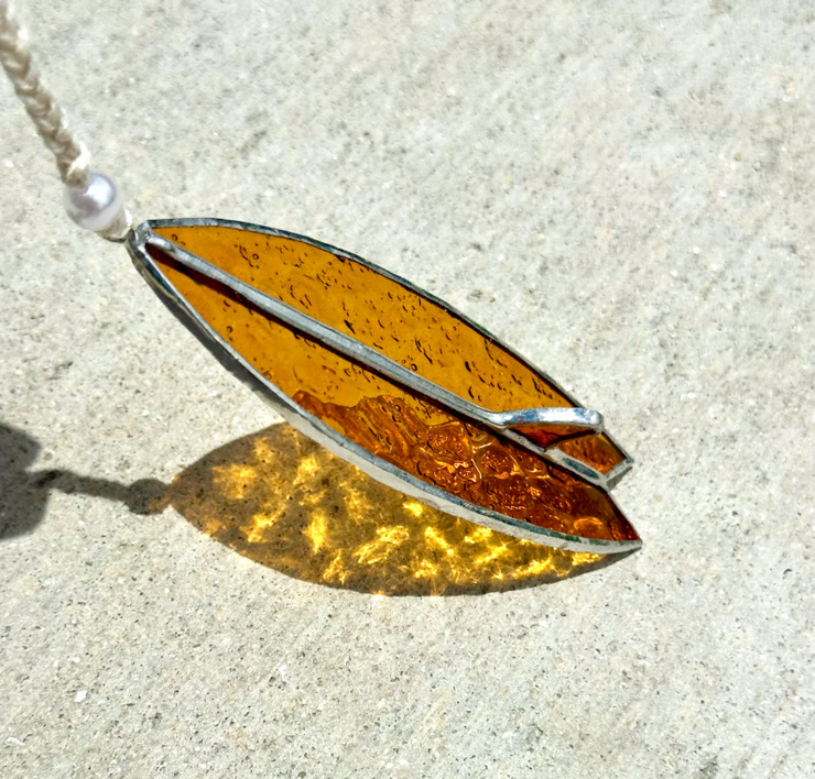 Honey Comb Stained Glass Surfboard