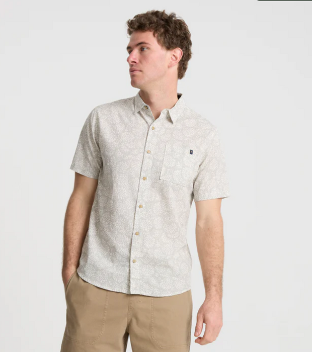 Journey Short Sleeve Button Up Shirt - Ghost Grey