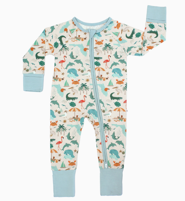 Explore Florida Souvenir Bamboo Convertible Baby Pajamas