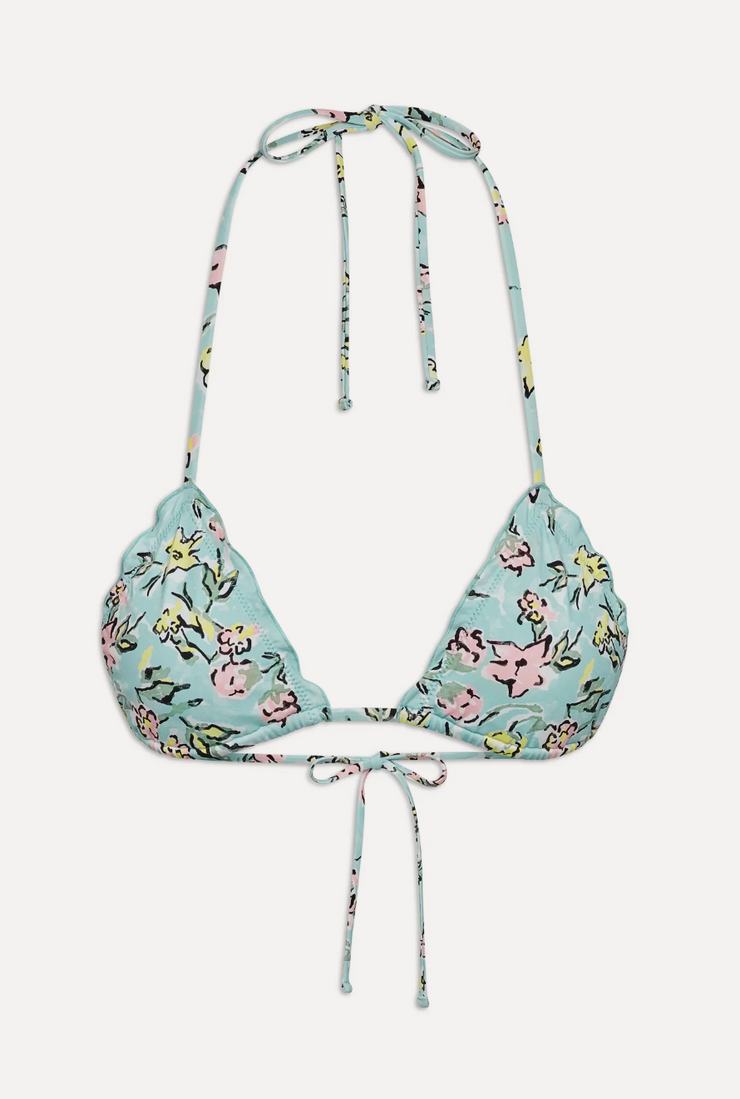 Tidal Skimpy Triangle Bikini Top - Pastel Peony