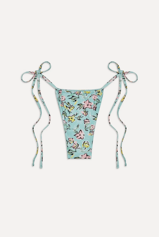 Tidal Micro String Bikini Bottom - Pastel Peony