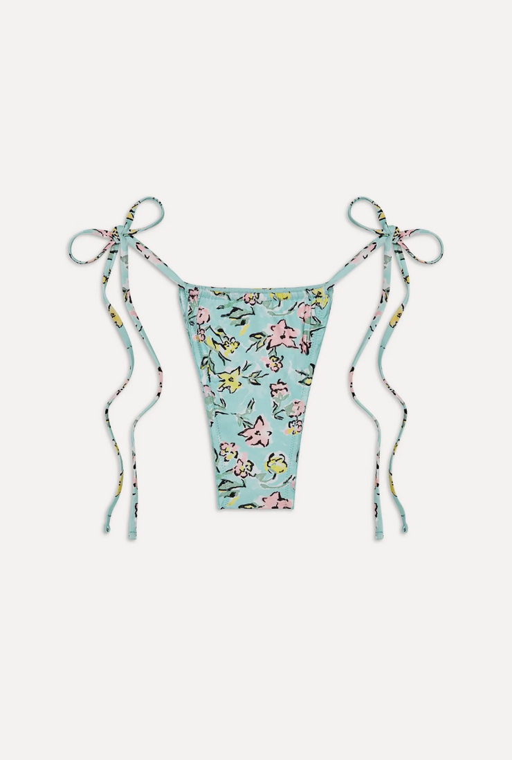 Tidal Micro String Bikini Bottom - Pastel Peony
