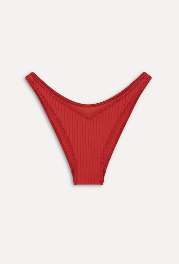 Harper Cheeky Bikini Bottom - Cherry