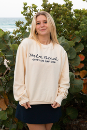 Gypsy Life Women's Dyed Corded Crew - Ivory