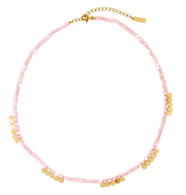 Lucky Pennies Necklace- Pink
