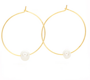 Fresh Water Pearl Hoops