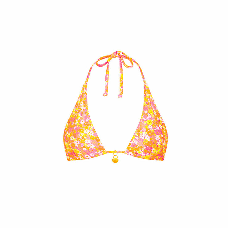 Mimosa Meadows - Classic Tie Halter Bikini Top