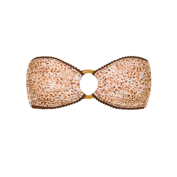 Decorative Strapless Bikini Top - Wild Skies