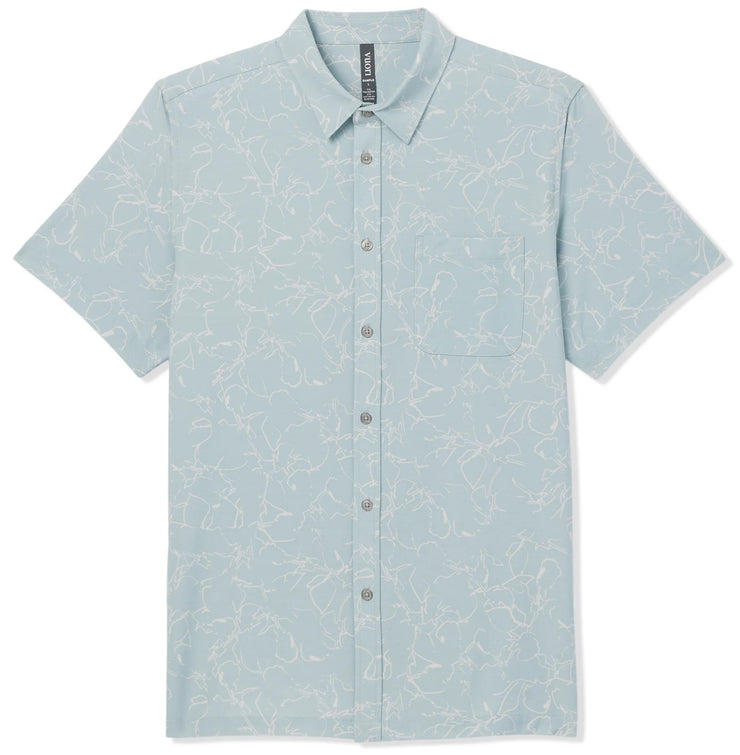 Short Sleeve Bridge Button Down - Chalk Blue Drawn