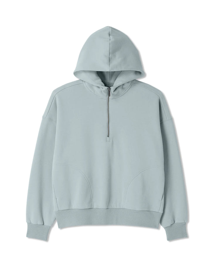 Restore Relaxed Half Zip Hoodie - Blue Haze
