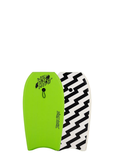 36" Shockwave Bodyboard - Green/White Bolt