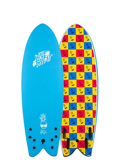 Retro Fish x Ben Gravy (5'8"Quad) - Blue