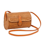 Rattan Bag Purse Wallet Clutch (Brown) - Bali Straw Wicker