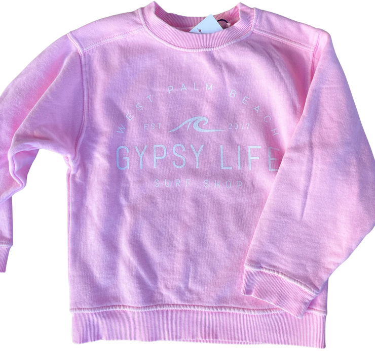 Gypsy Life Huckster Palms Youth Crew Neck - Blush