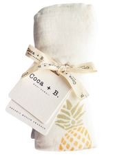 Tropical Pineapple Print Hawaiian Organic Bamboo Swaddle
