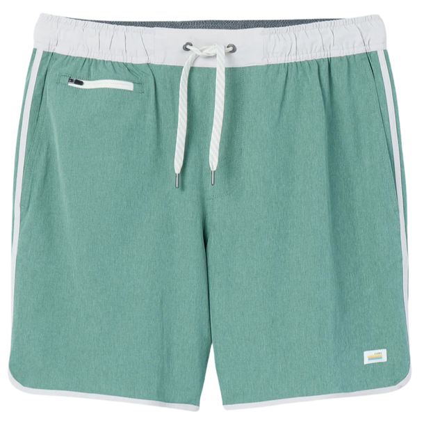 Banks Short - Hedge Green Linen Texture