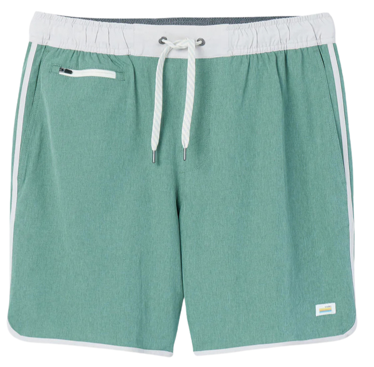 Banks Short - Hedge Green Linen Texture