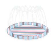 Kids Splash Pad - Blue & Red Striped