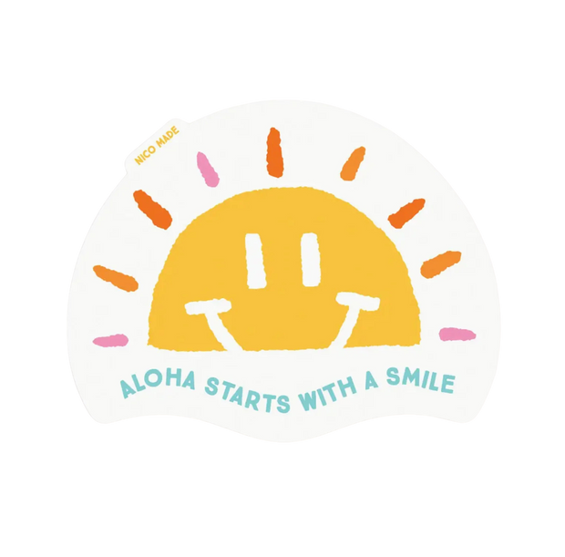 Aloha Starts with A Smile - Sticker