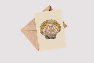Sunrise Shell Greeting Card - Cream