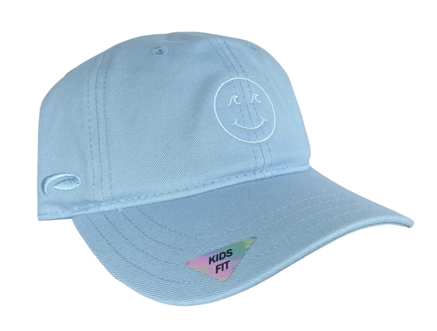 Kids Smiley Dad Hat - Sky Blue