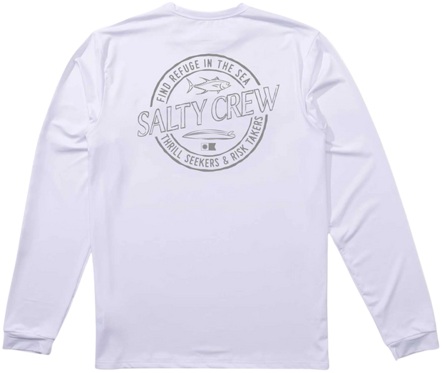 Skewed Long Sleeve Sunshirt - White