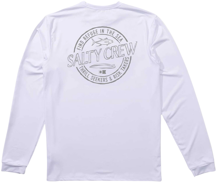 Skewed Long Sleeve Sunshirt - White