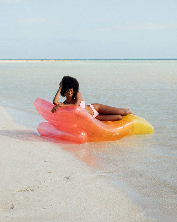 Clear Rainbow Chaise Lounger Pool Float