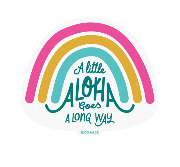 A Little Aloha Goes A Long Way - Sticker