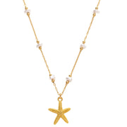Starfish and Freshwater Pearl Necklace