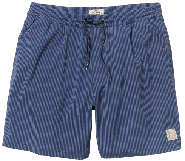 6" Lined Sport & Swim Short - Navy/Blue Stripe
