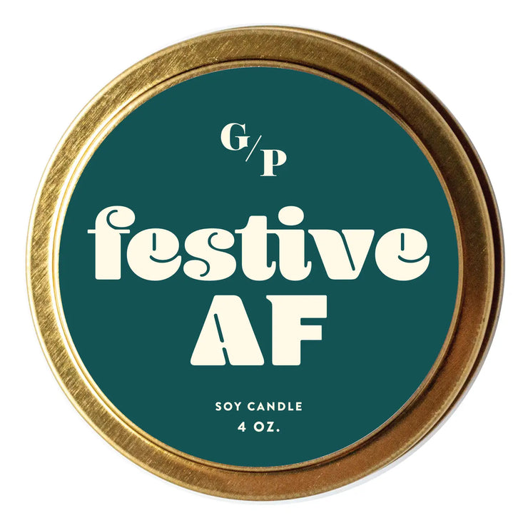 Festive Af - Just Because 4 oz. Candle Tin