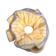 Yellow Stripe Oversized Scrunchie Hair Tie