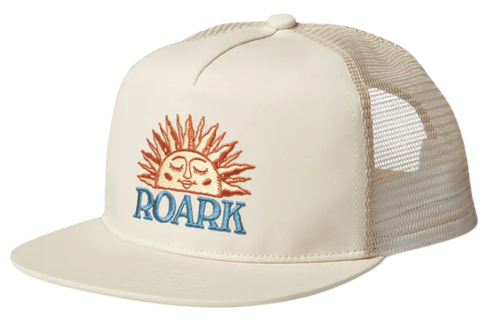 Station Trucker Hat Snapback Hat- Bone