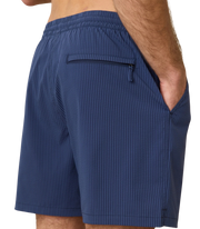6" Lined Sport & Swim Short - Navy/Blue Stripe