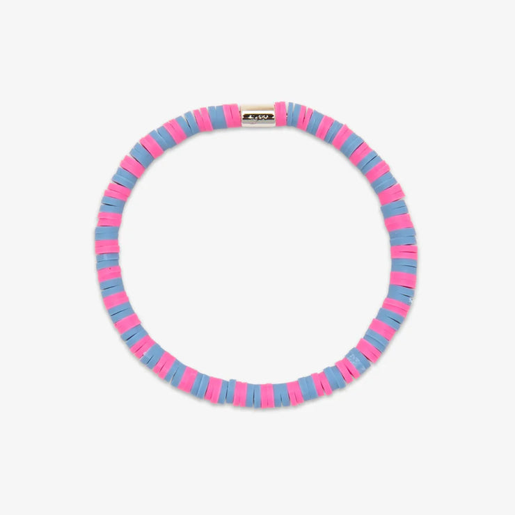 Seascape Vinyl Disc Stretch Bracelet - Bubblegum