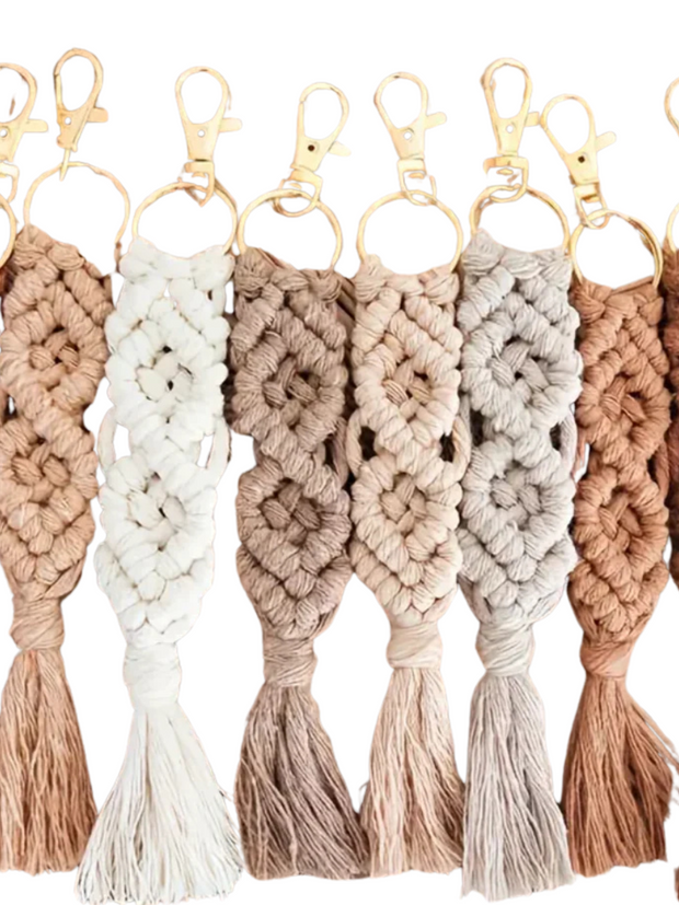 Hand-Woven Boho Keychain