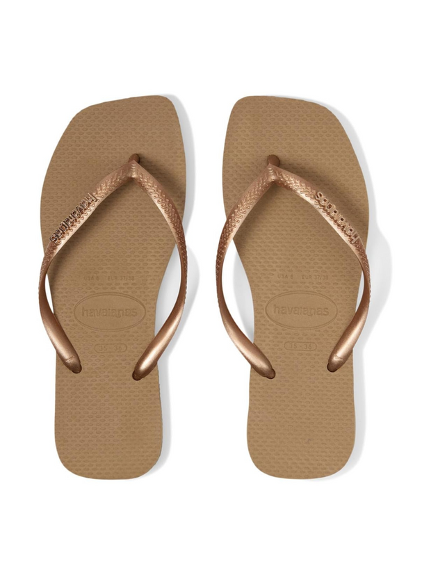 Slim Square Sandal - Metallic Sandal