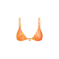 Twin Strap Bralette Bikini Top - Citrus Sunrise